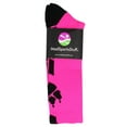 thumbnail image 2 of Wild Paws Crew Socks (Neon Pink/Black, Small), 2 of 2