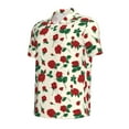 thumbnail image 2 of Balery Rose Flowers Printed Men’s Short Sleeve Polo Shirt, Midweight Men's Shirt,Golf Polo shirts -Small, 2 of 9