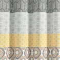 thumbnail image 3 of Bohemian Stripe Shower Curtain, 72" W x 72" L, Yellow & Gray - Boho Shower Curtain - Colorful Striped Bathroom Curtain - Maximalist & Boho Bathroom Decor, 3 of 6