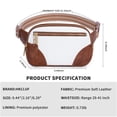 thumbnail image 5 of HKCLUF Belt Bag for Women,Vegan Leather Everywhere Fanny Pack Crossbody Bags for Women Men Trendy Waist Bag with Adjustable Strap, 5 of 10