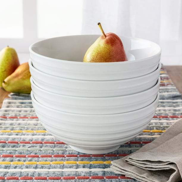 Better Homes & Gardens Anniston Round Porcelain Serve Bowls, Set of 4