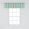 thumbnail image 2 of Ambesonne Pinstripe Window Valance, Modern Style Cheerful Vivid Colors and Funky Multisize Stripes, Curtain Valance for Kitchen Bedroom Decor with Rod Pocket, 54" X 12", Multicolor, 2 of 3