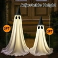thumbnail image 2 of DAKIMOE Halloween Decorations Outdoor Indoor Halloween Party Decorations Indoor,Spooky Ghost Decor with String Lights,Halloween Ghost Lights for Porches Yards Gardens Lawn 2 Pack, 2 of 10