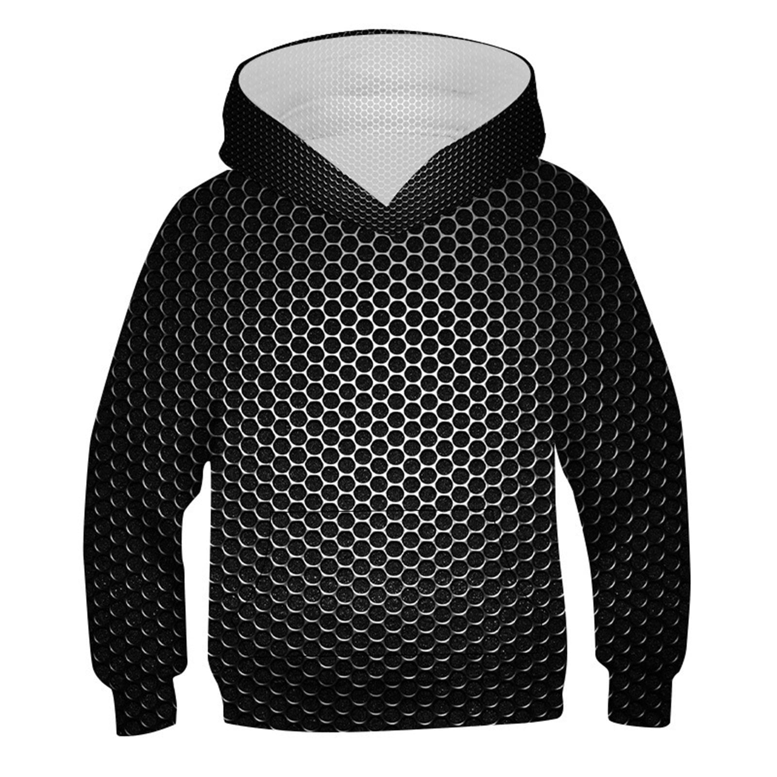 Bysome Hoodie Boy Teen Cartoon Print Tops Sweatshirts Kids Pullover 3D With Pocket Girl Boys Tops Hoodies