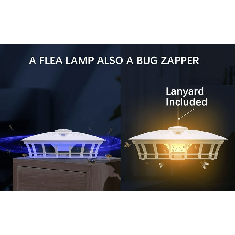 G·PEH Flea Traps for Inside Your Home Flea Light Trap for Indoor with 10  Sticky Refill Discs & 4 LED Light Modes Friendly to Pets & Kids Pest  Trapper
