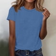 thumbnail image 2 of HAJWOH Womens Summer Tshirt Short Sleeve Shirts Beach Vacation Outfits Oversized Workout Tshirts Crew Neck Casual Clothes L, 2 of 7