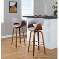 thumbnail image 3 of LumiSource Vintage Mod 30" Fixed-Height Barstool - Set of 2, 3 of 6