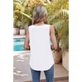 thumbnail image 6 of Womens Loose Fit Casual Flowy Tank Tops Sleeveless Summer Tops White S, 6 of 9