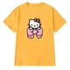 thumbnail image 4 of Hello Kitty-Camiseta holgada de algodón de manga corta para niña, Top deportivo informal, estampado de Color puro, dulce y fino, moda infantil, 4 of 5