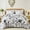Grey, variant on 3 Pieces Yellow Floral Reversible Bedspread Quilt Set Queen Size Coverlet Bedding Set for All Season