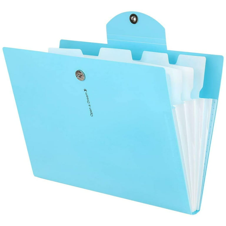 Expanding File Folder With 5 Pockets, Accordion Folder Paper Organizer A4  Letter Size Document Folders For School Office Home Business