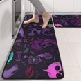 thumbnail image 2 of Kitchen Rugs Sets Of 2,Psychedelic Halloween Pattern Anti Fatigue Kitchen Mat Rugs Non Slip Washable,Decorative Kitchen Floor Mats for Kitchen,Sink,Laundry,17"x47"+17"x47", 2 of 5