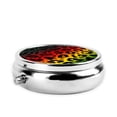 thumbnail image 3 of ZICANCN Round Pill Box Organizer with 3 Compartment, Colored Leopard Print Animal Portable Travel Pill Cases for Pocket or Purse, 3 of 6