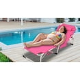 thumbnail image 3 of 3-in-1 Heavy Duty Tanning Chair in  with Adjustable 5-Position Design Portable Outdoor Lounger for Beach Use, 3 of 12