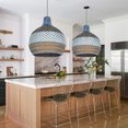 thumbnail image 5 of Arturesthome Courtland Blue Rattan Pendant Light Interior Designer Recommended Lamps, 5 of 14