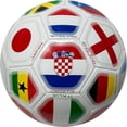 thumbnail image 2 of Icon Sports Size 5 Soccer Ball, National Teams World Clubs, Country Flags Soccer Ball - White, 2 of 6
