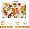 thumbnail image 2 of mubwai Fall Maple Leaves PVC Placemats Set of 4, Autumn Gold Leaf Dining Table Place Mats, Thanksgiving Seasonal Kitchen Decor Home Decoration 12 x 18 Inches, 2 of 6