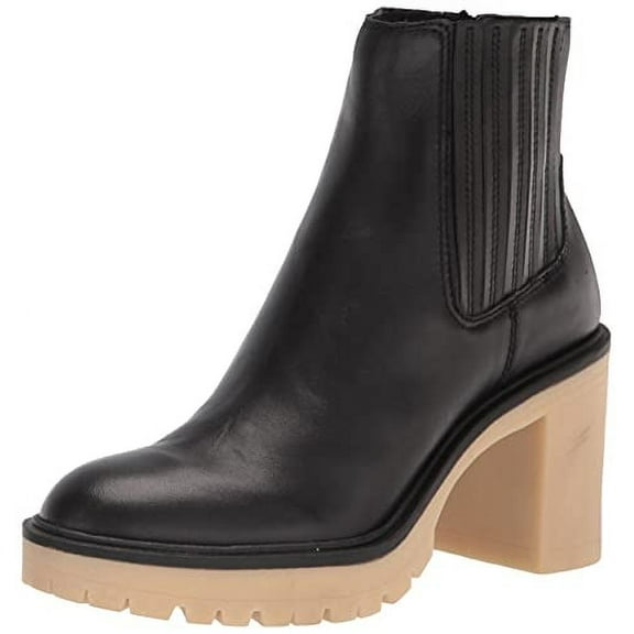 Dolce Vita Women's Caster H2O Fashion Boot, Black Leather H20, 10