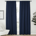 thumbnail image 6 of NICETOWN Back Tab and Rod Pocket Blackout Curtains for Nursery 2 Panels set Ensure Privacy Window Treatment 52x84 inch Navy, 6 of 8