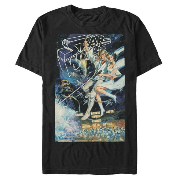 Men's Star Wars Vintage Poster  Graphic Tee Black X Large
