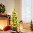 thumbnail image 2 of Patiojoy 6 FT Artificial Christmas Tree Pre-lit Xmas Tree with 200 Warm White LED Lights, 2 of 9