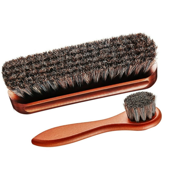 Professional Leather Brush Set for Shoes and Accessories Effortless Cleaning and Polishing Brush, 2Pcs