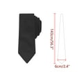 thumbnail image 2 of INSPIRE CHIC Men's Solid Denim Self-tied Necktie Skinny Narrow Slim 2.4" for Wedding Business Casual One Size Black, 2 of 5