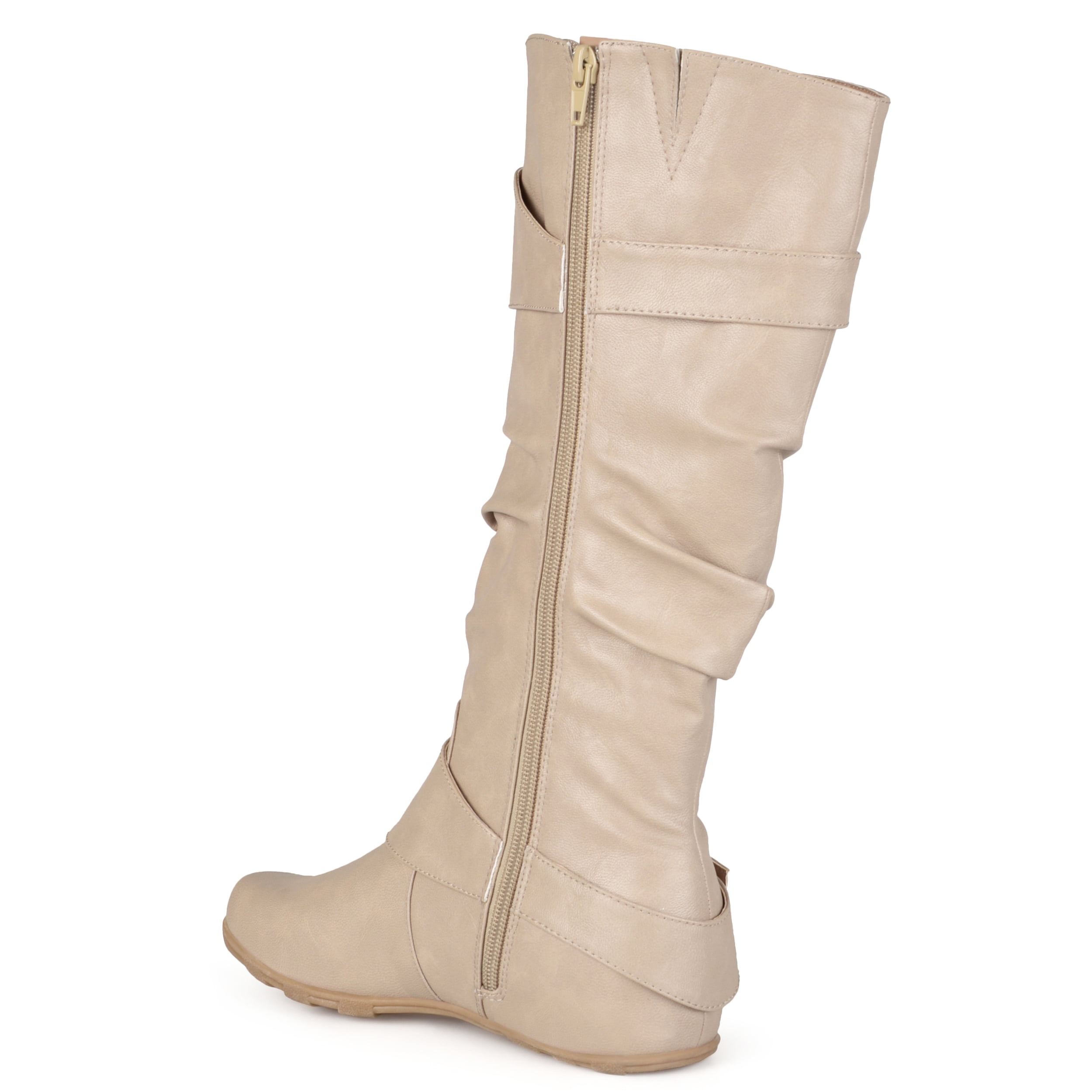 Journee Womens Paris Wide Calf Hidden Wedge Riding Boots