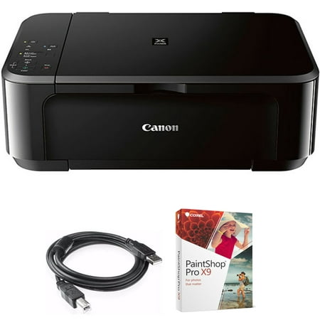 Canon Pixma MG3620 Wireless Inkjet All-In-One Multifunction Printer (0515C002) Bundle with High Speed 6-foot USB Printer Cable and Corel Paintshop Pro 2018 (Digital