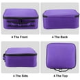 thumbnail image 7 of Makeup Bag Organizer for Cosmetics Makeup Brushes Toiletry Oxford Cloth PU Leather Purple, 7 of 7