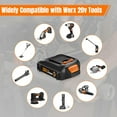thumbnail image 2 of 2Pack For Worx Battery 20V 3.0AH Lithium Poweshare Battery WA3520 WA3525 WA3578 WA3575 WG166 WG151s WG155s, 2 of 3
