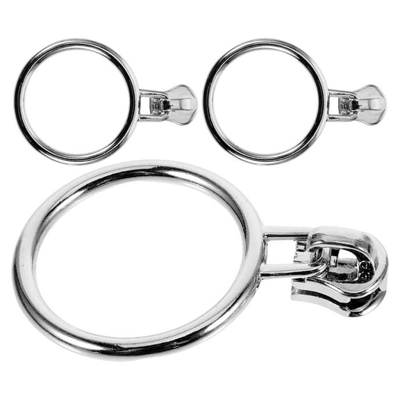 WHAMVOX 3Pcs Universal Zipper Repair Replacement Head for Storage Bags Sturdy and Durable Silver