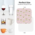 thumbnail image 6 of Lsque Queen For Rabbit Pattern 4" Drink Coasters Set of 4, PVC Leather Absorbent Coasters, Table Coaster Set Decorative Coffee Cup Coasters Housewarming Gift -Square, 6 of 6