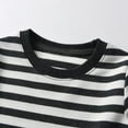 thumbnail image 4 of Toddler Baby Boy Long Sleeve Solid Stripe Pullover Sweatshirt Tops Fall Clothes Outfit Dark Gray 9-12 Months, 4 of 6