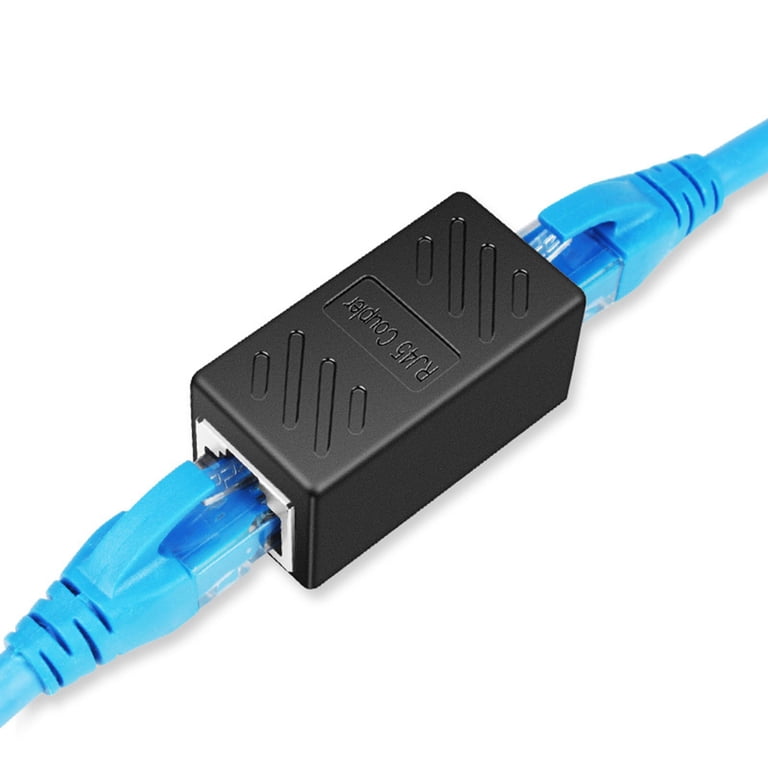 2Pcs RJ45 Coupler Connector - Cat6A/Cat7 Ethernet Extender, Female To Female, Shielded Network Cable Adapter