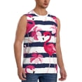 thumbnail image 2 of Haiem Men's Pink Flamingos Print Tank Tops Summer Sleeveless Cut Off Workout T-Shirts Fitness Vest Athletic Undershirts-XX-Large, 2 of 8