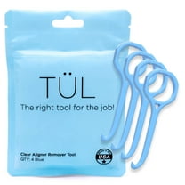 TÜL Invisalign Remover Tool, Made in USA, Lifetime Warranty, Blue 4 Pack