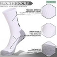 thumbnail image 4 of QCWQMYL Men's Grip Soccer Socks 4 Pairs Non Skid Grippy Hospital Training Sock Gear up One Size, 4 of 6
