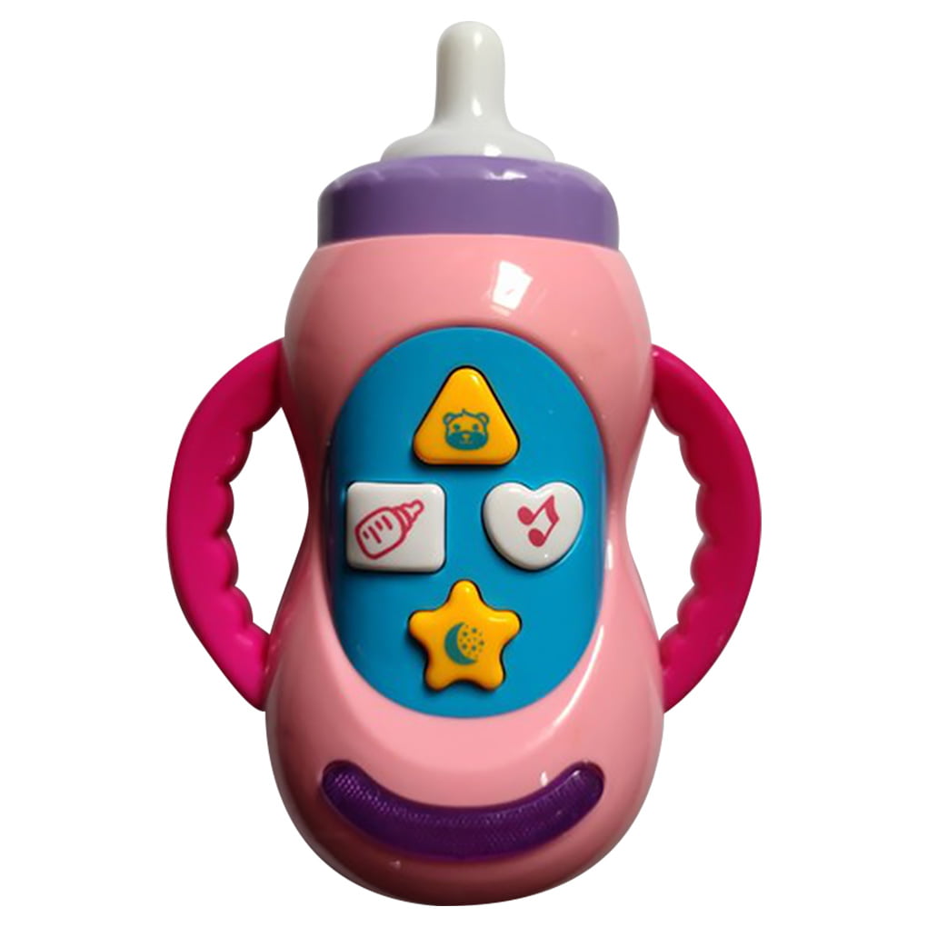 Kids Sound Milk Bottle Toys Safe Music Light Feeding Bottle 