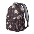 thumbnail image 2 of Pioneer Flower Floral Print Pattern Backpack for School, Cute School Bag with Adjustable Shoulder Straps and Padded Back, 15.3"x11"x7.1", 2 of 5