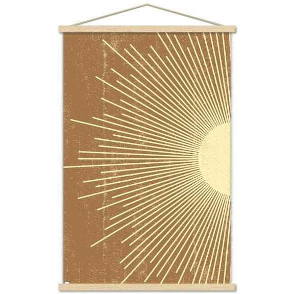 Abstract Sun Wall Poster with Magnetic Frame, 22.375" x 34"