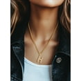 thumbnail image 5 of FindChic Initial Necklace for Women Men Bling Cubic Zirconia Letter H Pendant Necklaces 14K Gold Plated Wheat Chain Jewelry for Birthday Christmas, 5 of 9