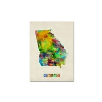Trademark Fine Art "Georgia Map" Canvas Wall Art by Michael Tompsett