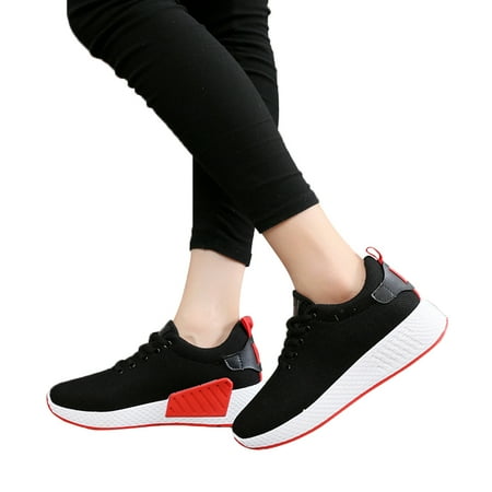 Women Light Walking Tennis Shoes Comfortable Slip On Platform Mesh Sock