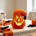 thumbnail image 6 of OANLKGI Halloween Pumpkin Lantern LED Lighted up Pumpkins Decorations Jack O' Lanterns Vintage Tabletop Fall Decor for Indoor or Outdoor Decors Thanksgiving Halloween Party Supplies, 6 of 7