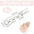 thumbnail image 3 of 2Pcs Bag Extender Chain Alloy Purse Strap Extender for Shoulder Bag Platinum 18cm Bag Chain Strap Extender Replacement Accessory with D Ring Swivel Clasps for Purse Handbag Supplies, 3 of 6