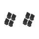 thumbnail image 1 of Wosthever Paquete de 4 cubiertas para pies de escalera, pata de escalera de ático, pie de mueble de silicona duradero Negro 2Conjunto, 1 of 1