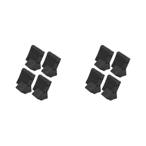 Wosthever Paquete de 4 cubiertas para pies de escalera, pata de escalera de ático, pie de mueble de silicona duradero Negro 2Conjunto