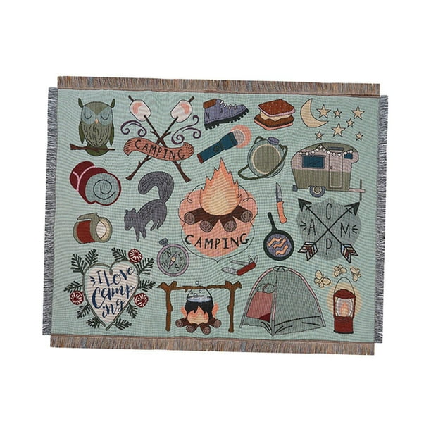Manta para acampar, tapete para exteriores, regalo, manta de cama versátil, tapete decorativo para 160cm x 220cm