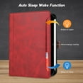 thumbnail image 5 of Flip Case for Apple iPad mini 7th Gen (A17 Pro)/ iPad Mini 6th Gen 8.3", with Pencil Holder Smart Cover Auto Sleep Wake Protective Documents Pocket Stand Snap Closure Case for iPad mini 7 6, Red, 5 of 7